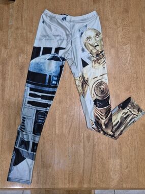 NWOT Star Wars Movie A New Hope Print White Multicolor Leggings